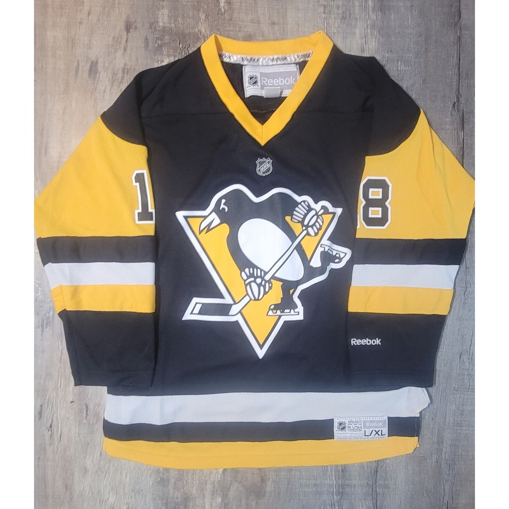 Reebok NHL Pittsburgh Penguins James Neal 18 Youth Jersey L/XL Black Gold Hockey